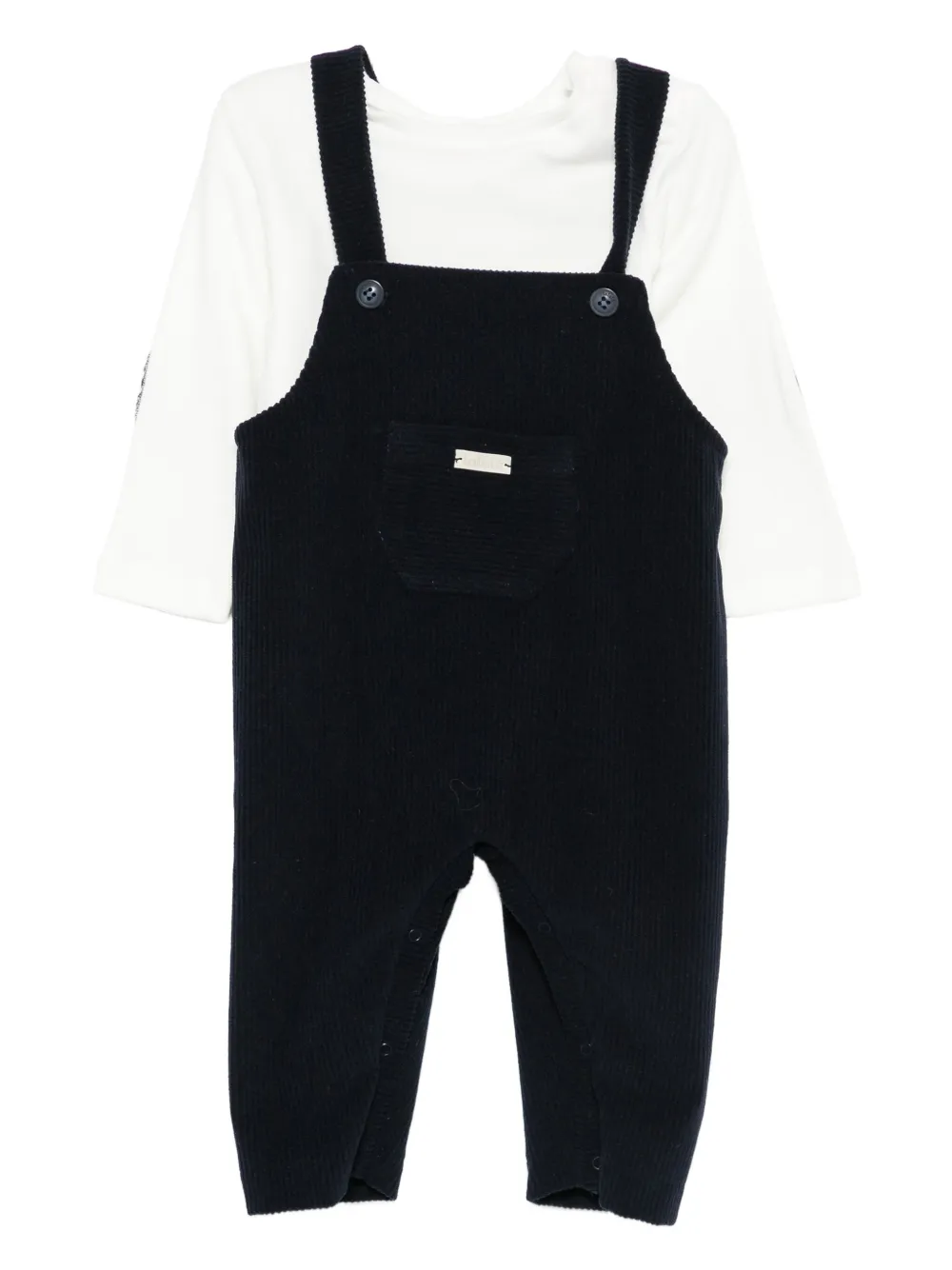 LALALU patch-pocket romper set | Blue | Image 1