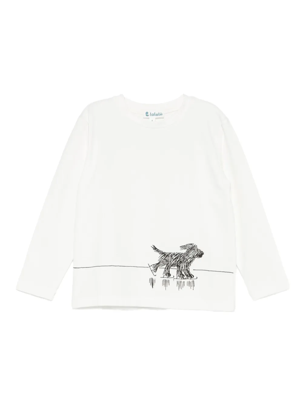 LALALU playera con perro estampado | blanco | Image 1