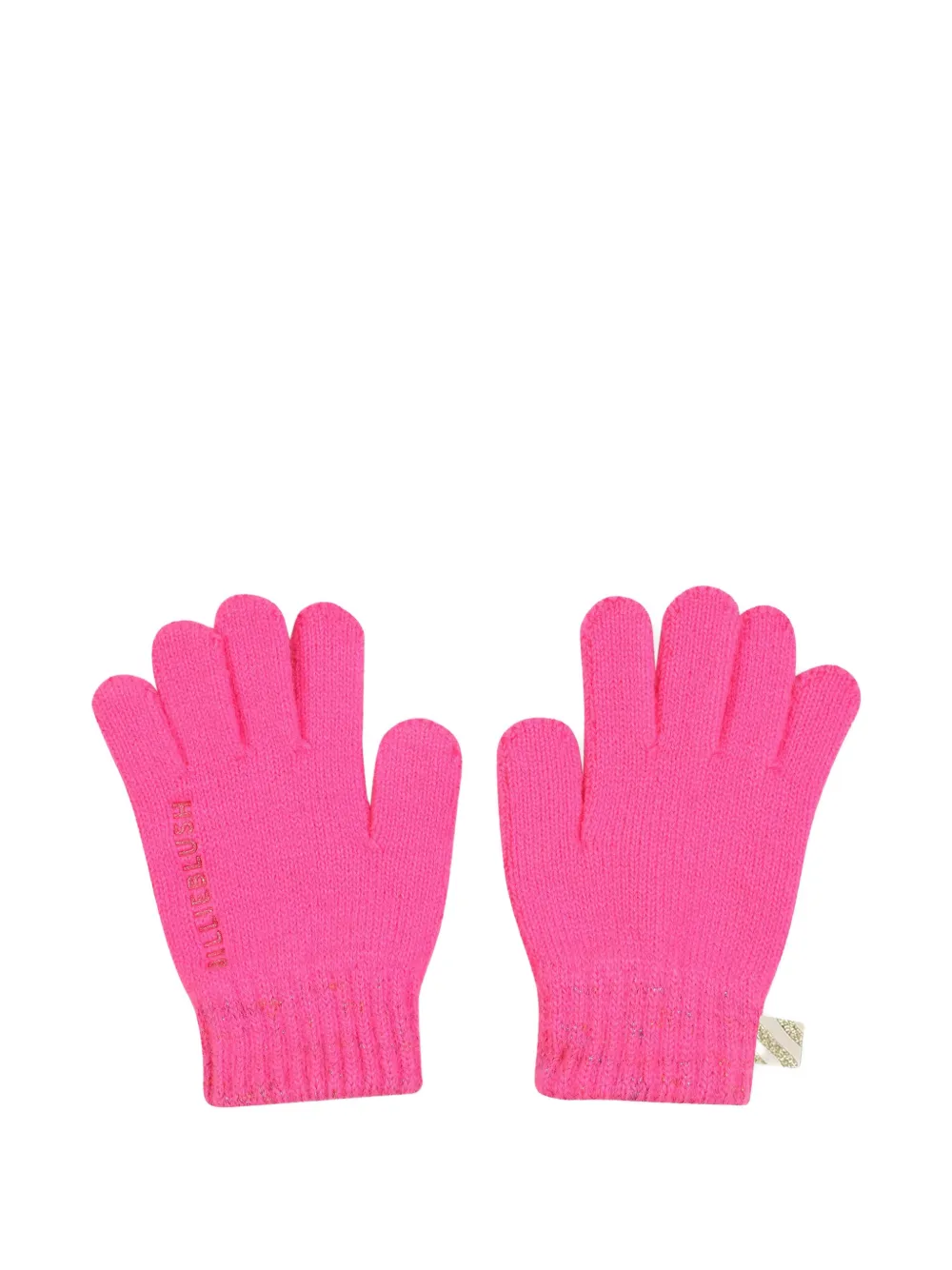 Billieblush logo-embellishment gloves - Rosa
