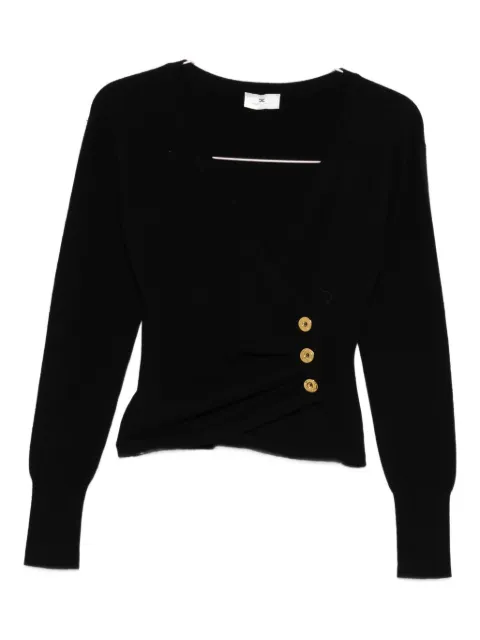 Elisabetta Franchi buttoned wrap sweater