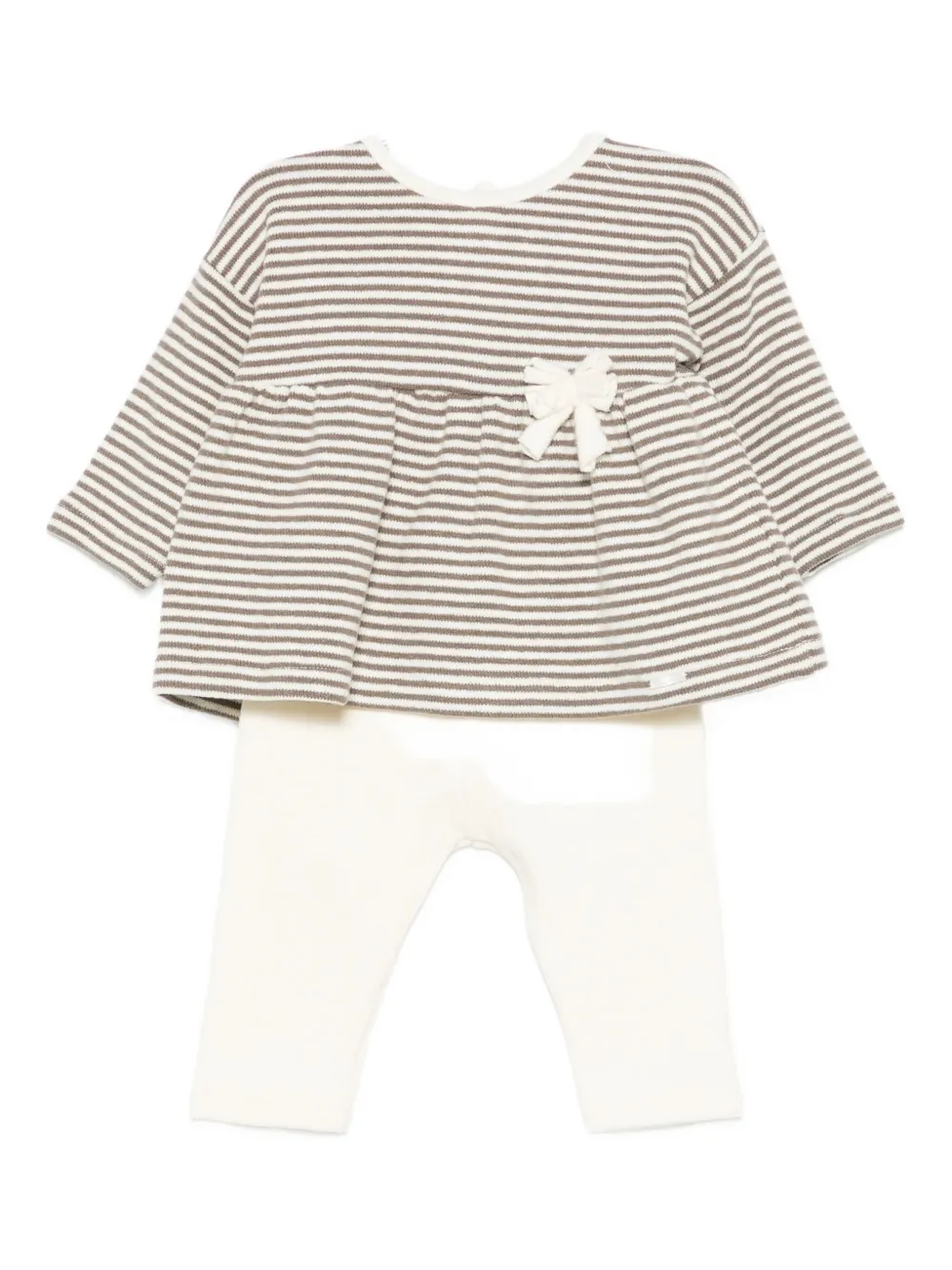 LALALU striped bow-embellished babygrow set price in Kuwait