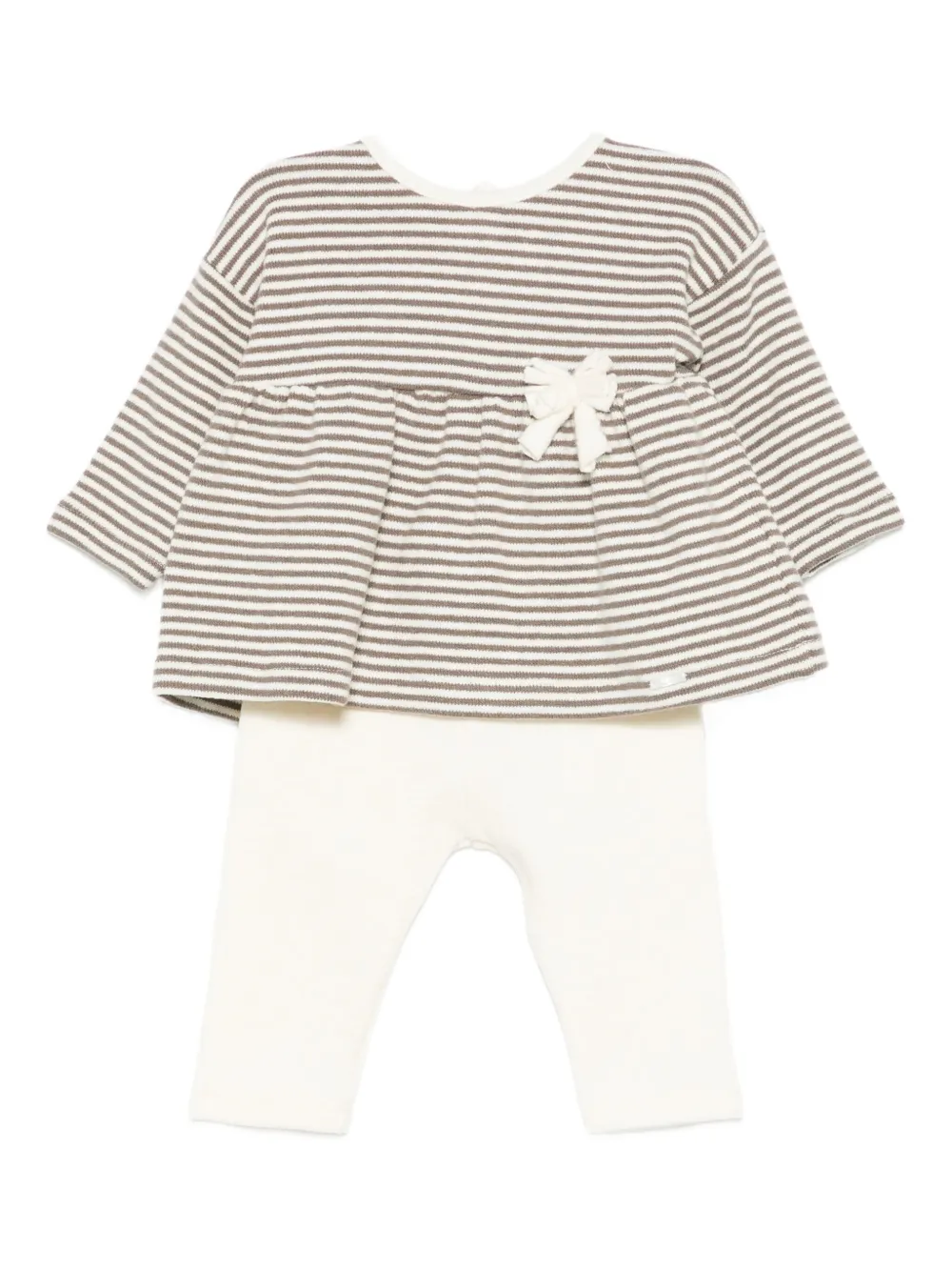 LALALU Set neonato a righe con fiocco | bianco | Image 1
