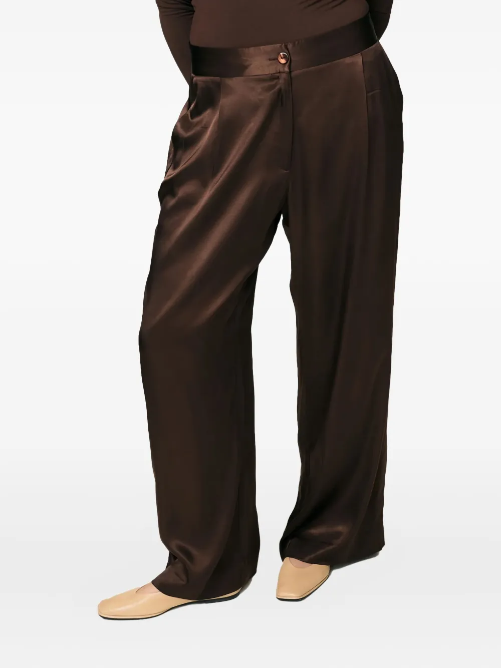  Viveh Satin Trousers - Brown 