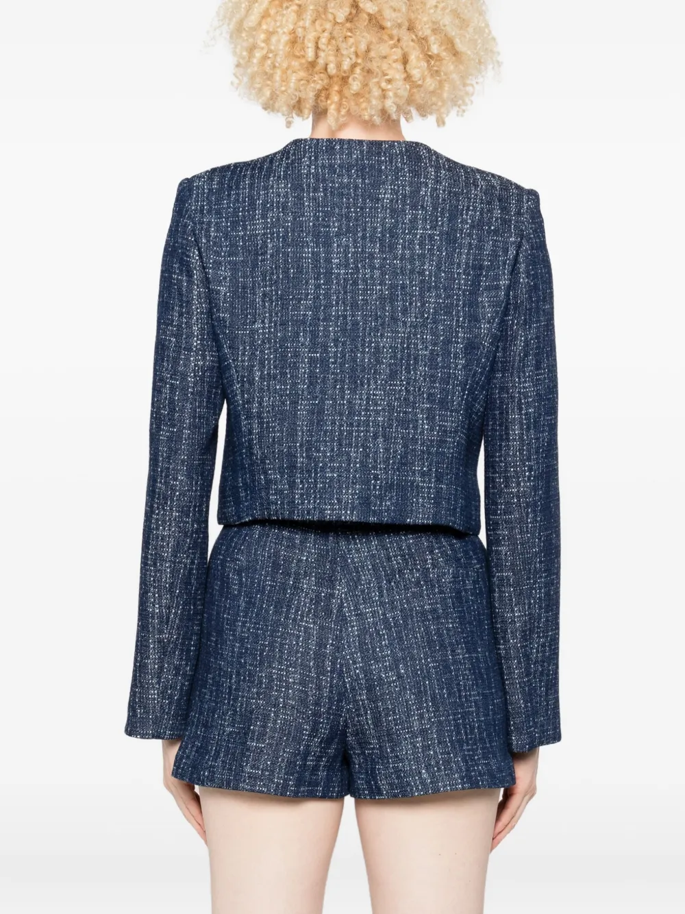 FRAME Tweed jack met knopen Blauw