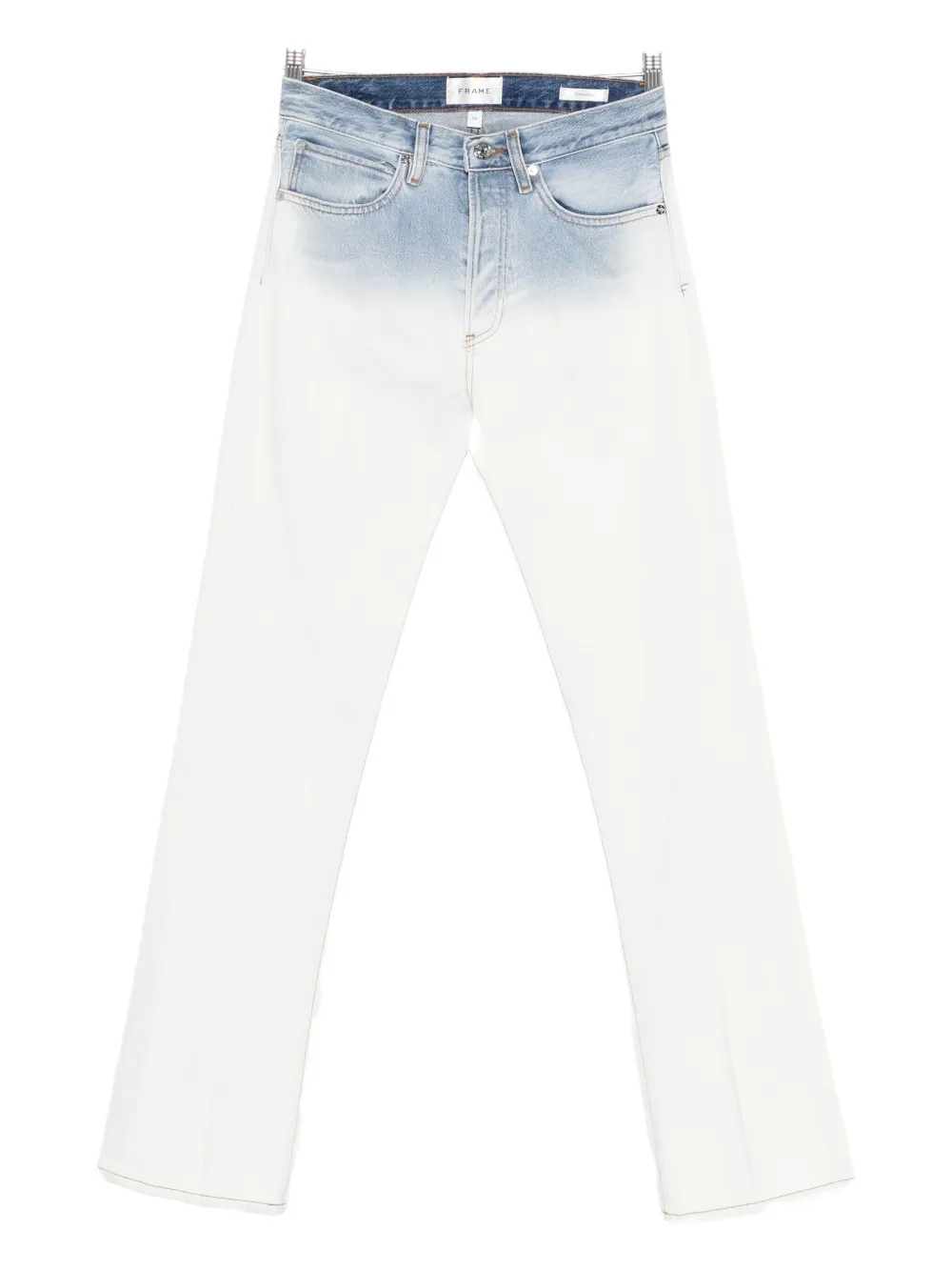 FRAME Jeans con fantasia tie dye - Bianco