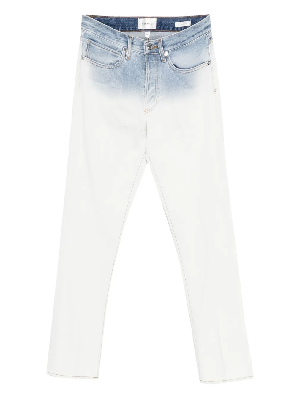 FRAME Jeans con fantasia tie dye - Bianco