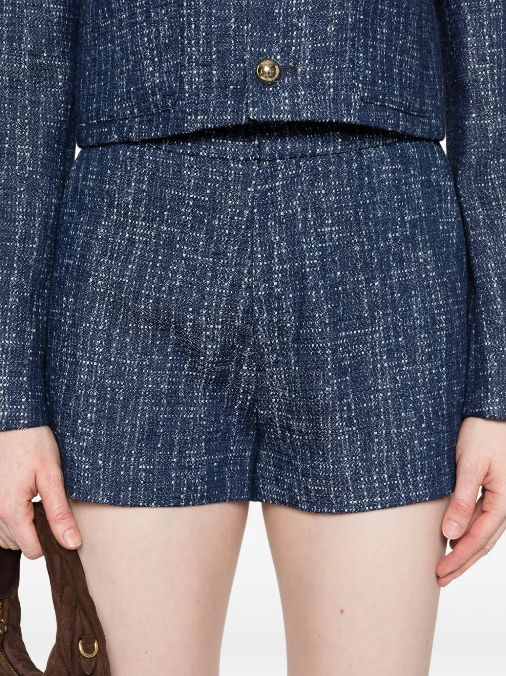 FRAME Tweed shorts Blauw