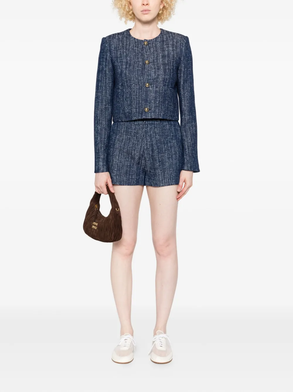 FRAME Tweed shorts - Blauw
