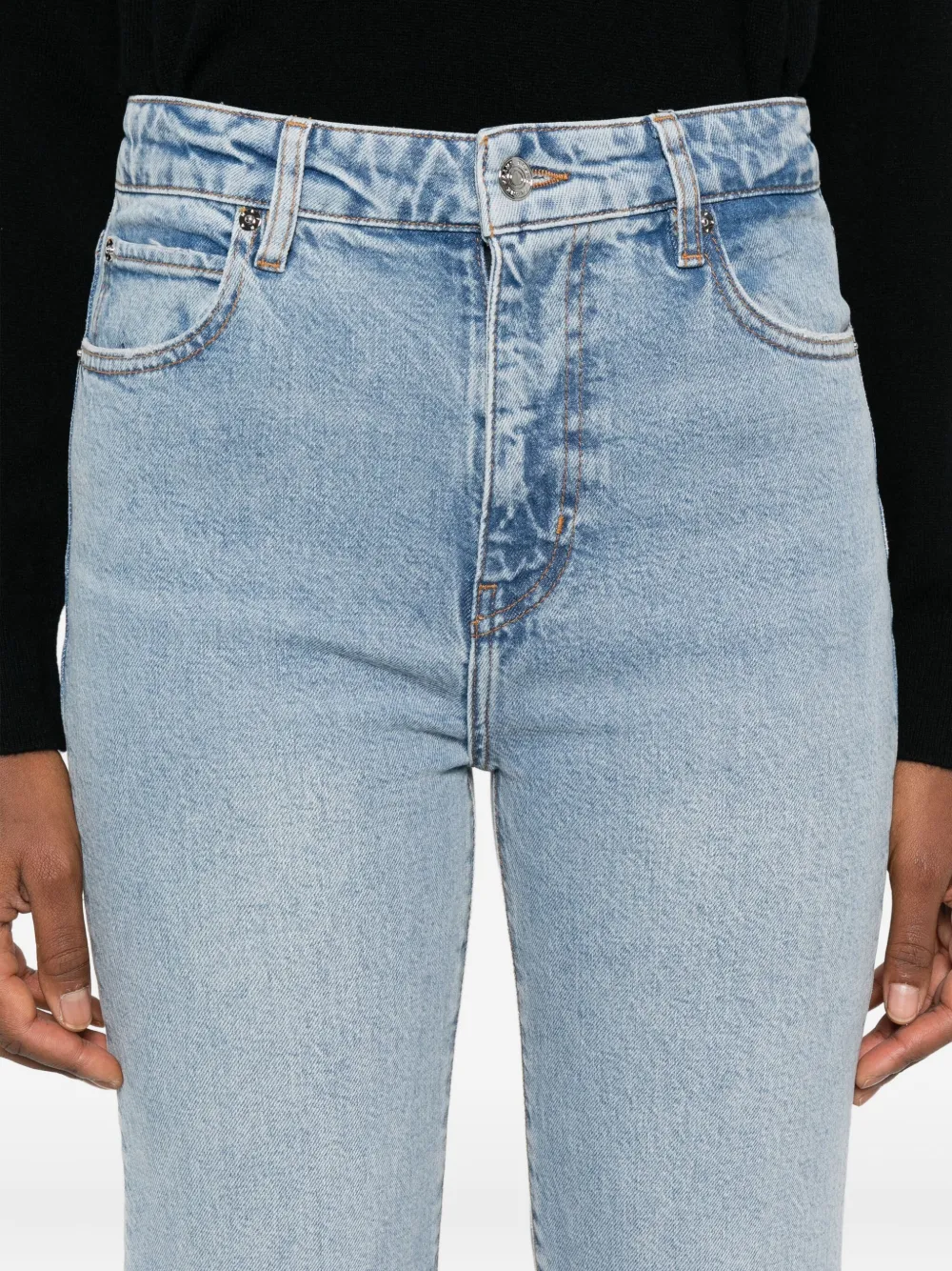 FRAME Jeans met verwassen-effect Blauw