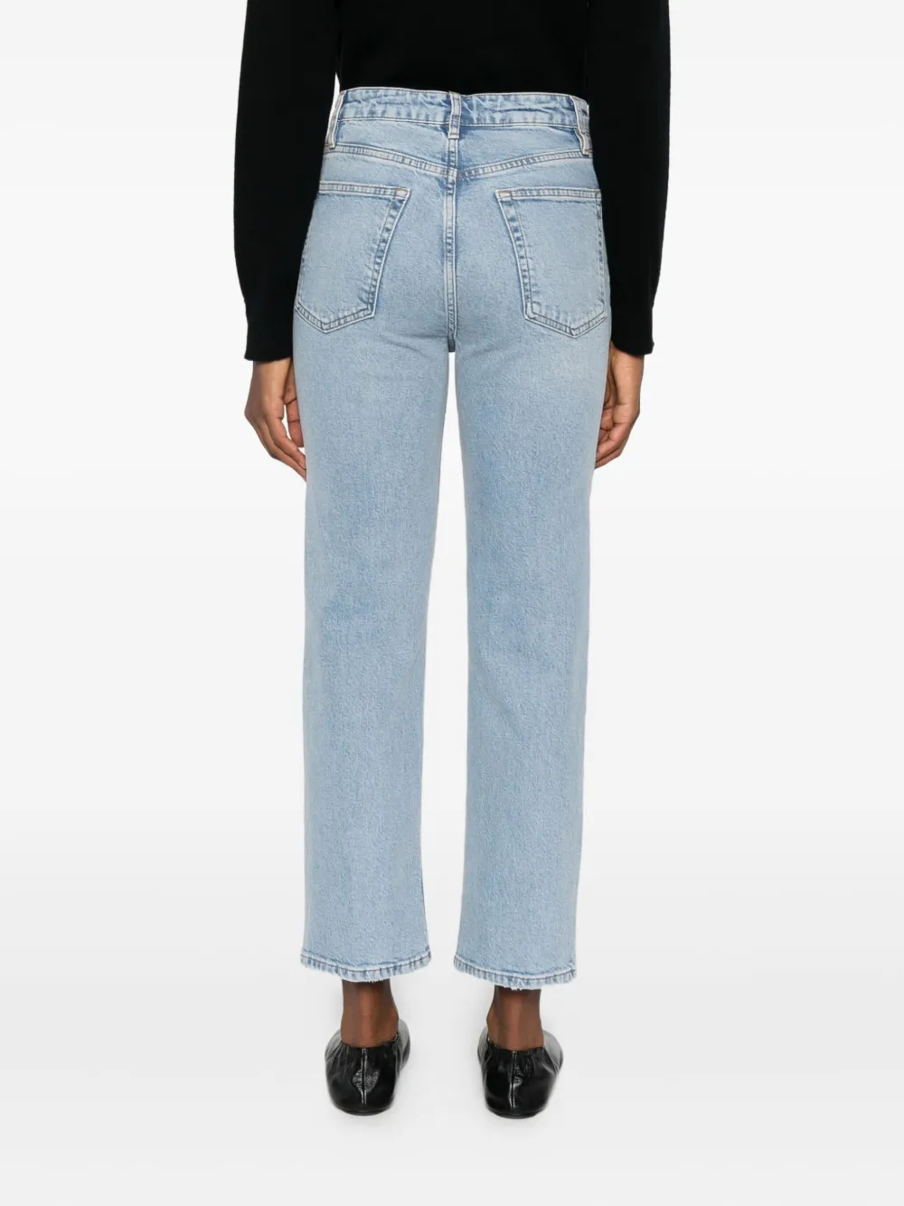 FRAME Jeans met verwassen-effect Blauw