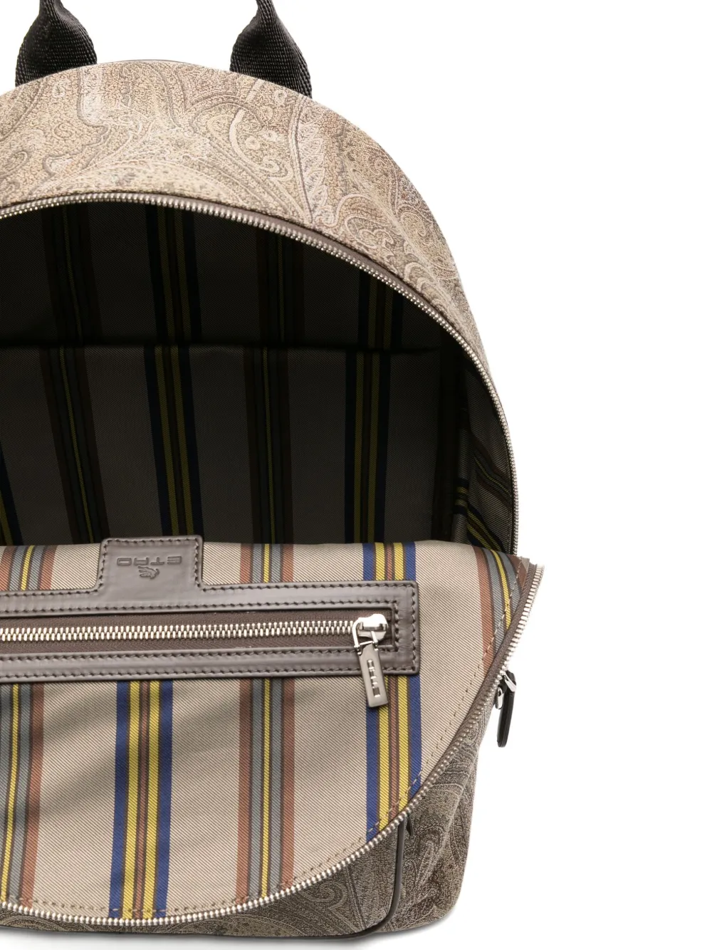 ETRO Rugzak met paisley-print Bruin