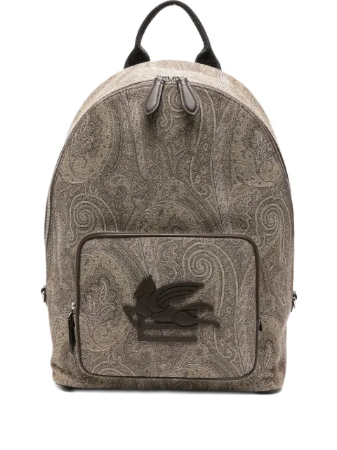 ETRO paisley-print logo-appliqué backpack
