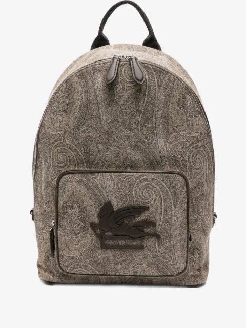 ETRO paisley-print logo-appliqué backpack