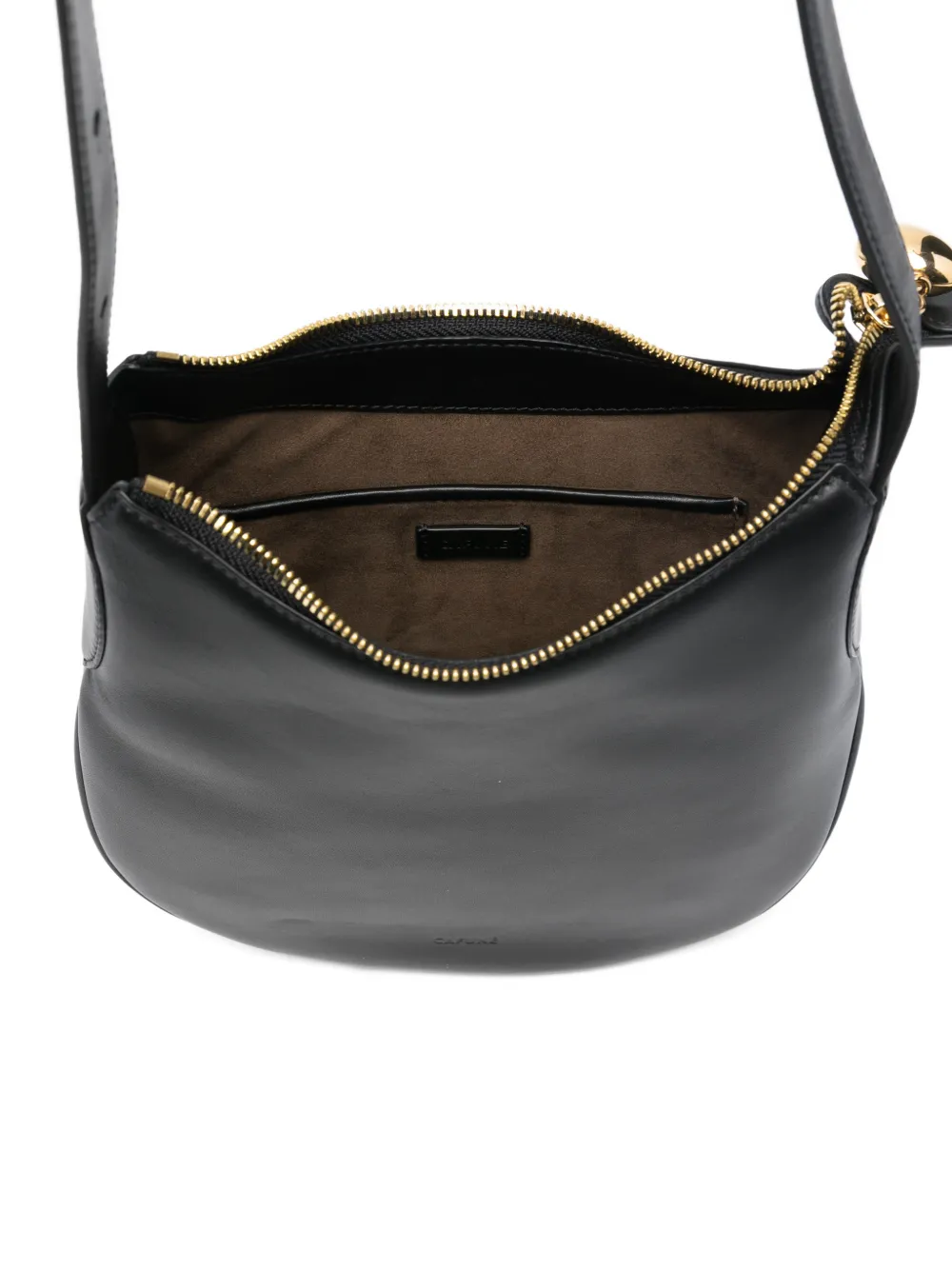 Cafuné Lune Zip Shoulder Bag In Black