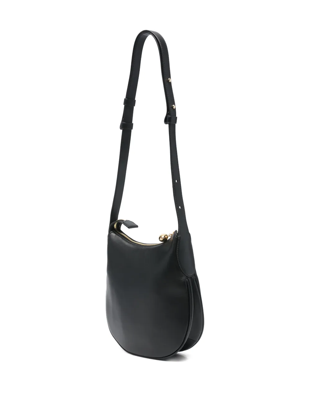 Cafuné Lune Zip Shoulder Bag In Black