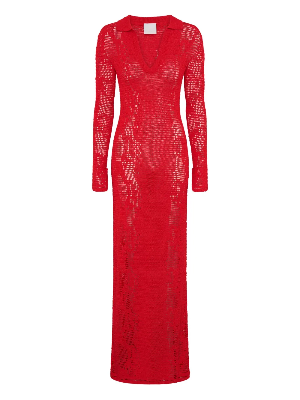 Paris Georgia Crochet Maxi Dress In Red