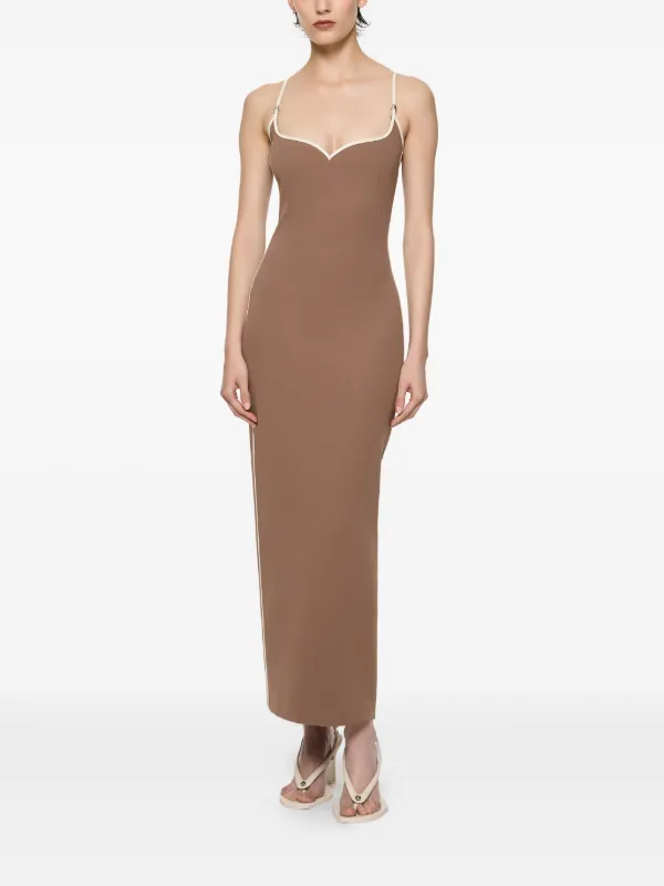 Paris Georgia Heart Midi Dress - Brown