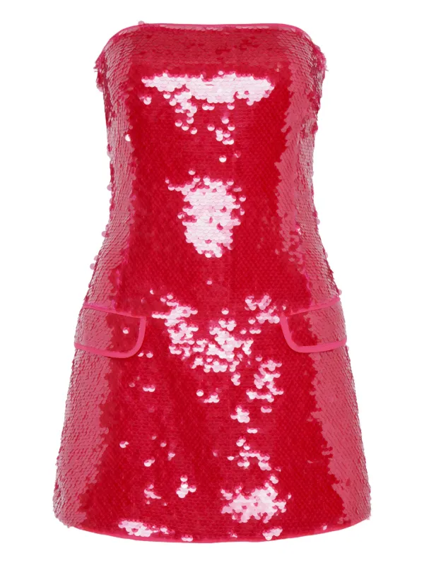 Paris Georgia - Mermaid Sequined Mini Dress - Pink - S - Moda Operandi Paris Georgia - Mermaid Sequined Mini Dress - Pink - S - Moda Operandi