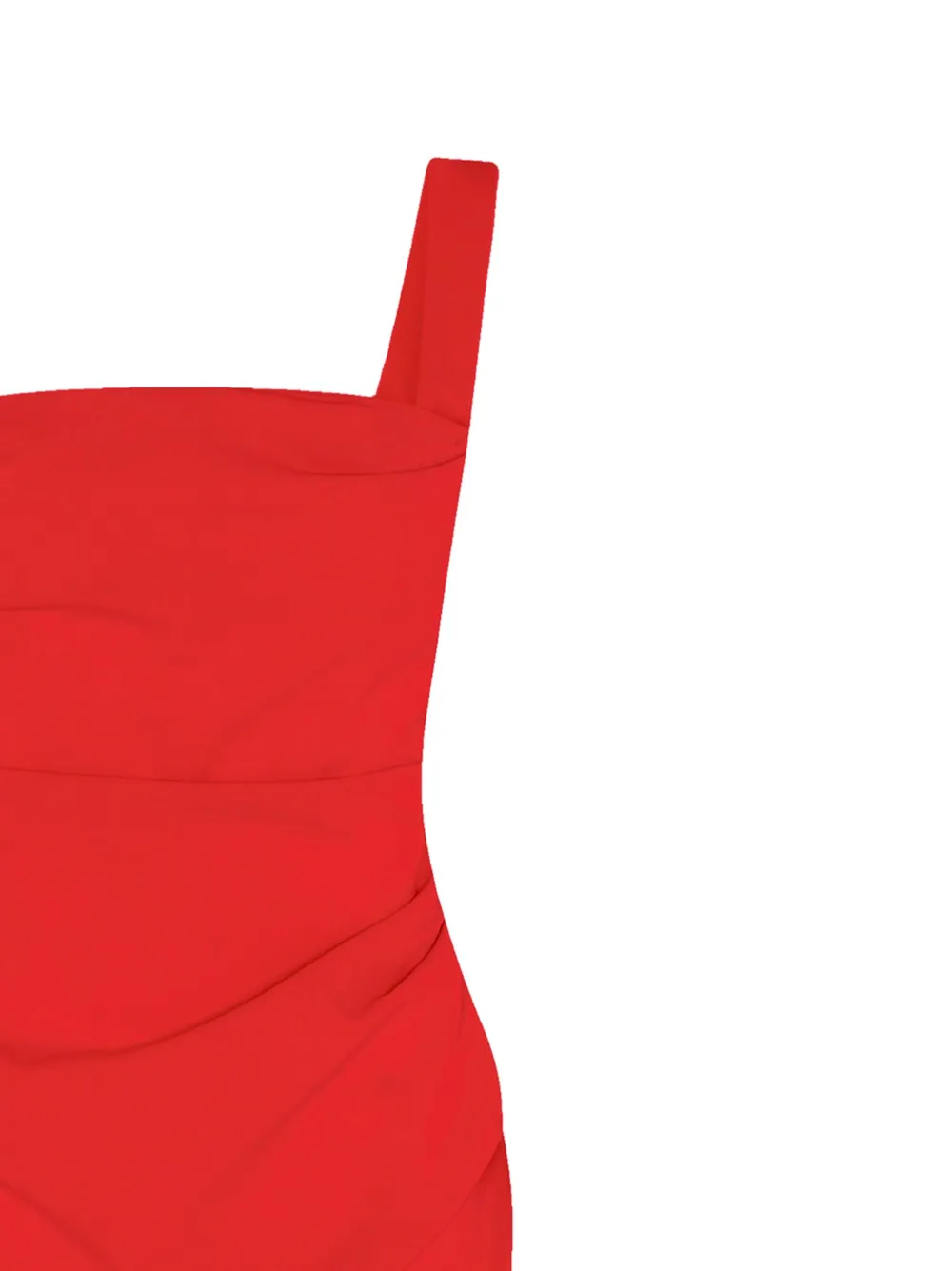 Paris Georgia Square-neck Draped Maxi Dress In Red