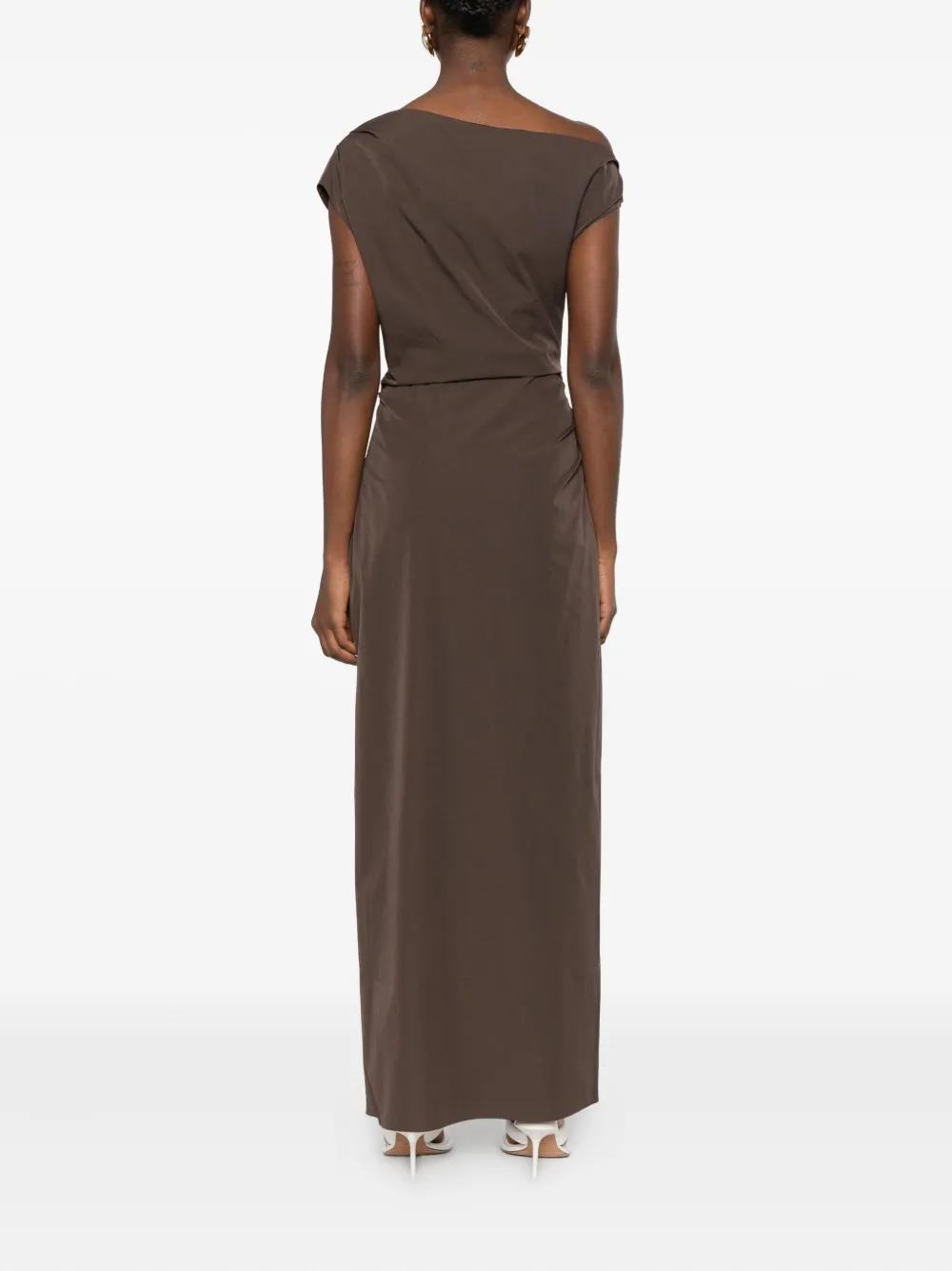 Sir Sol Off-shoulder Maxi Dress In Brown