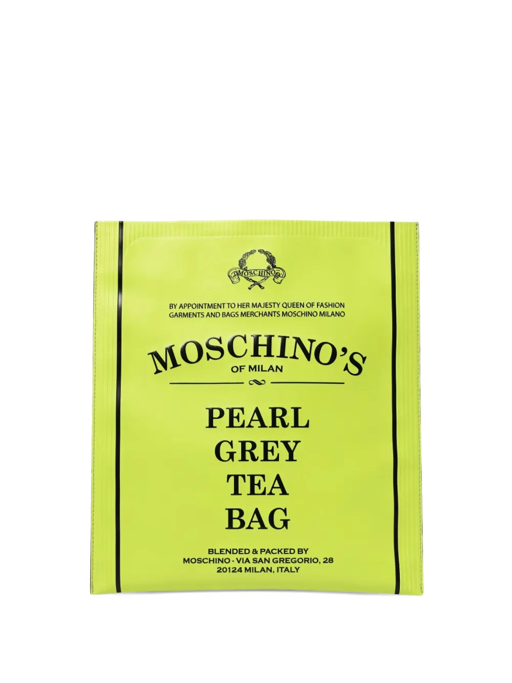Moschino tea bag clutch bag - Giallo