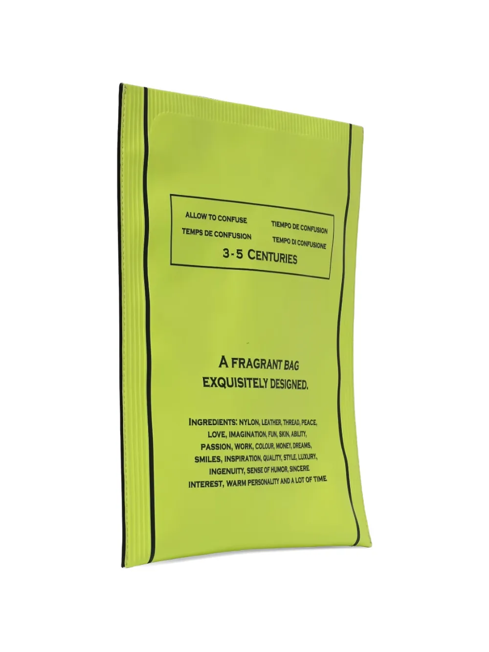 Moschino tea bag clutch bag - Geel