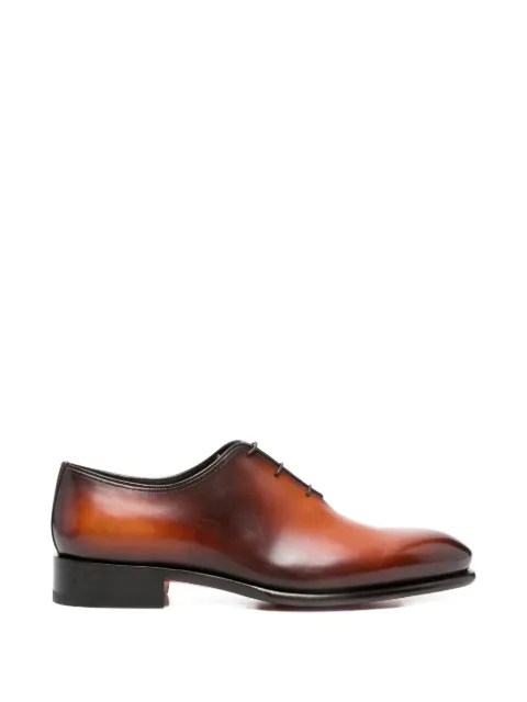 Santoni lace-up almond-toe loafers