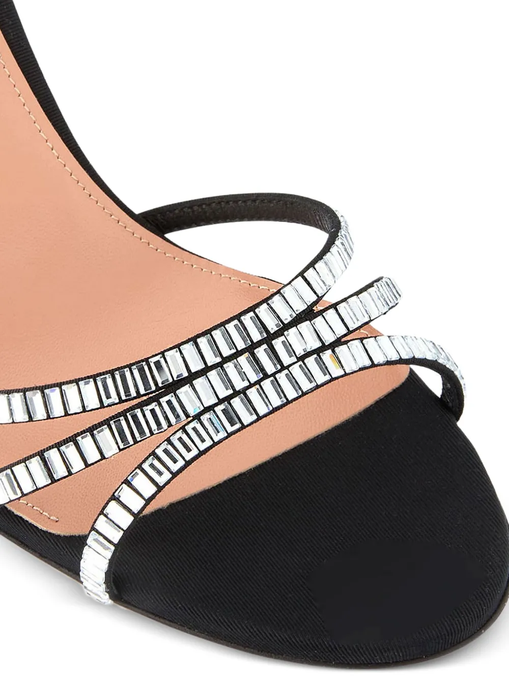 Aquazzura Stiletto sandalen verfraaid met kristal Zwart