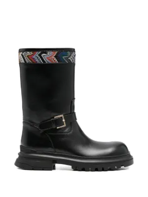 Balenciaga Venom City スタッズストラップ レザーブーツ | ブラック
