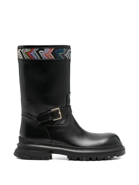 Missoni botas con ribete de hebilla