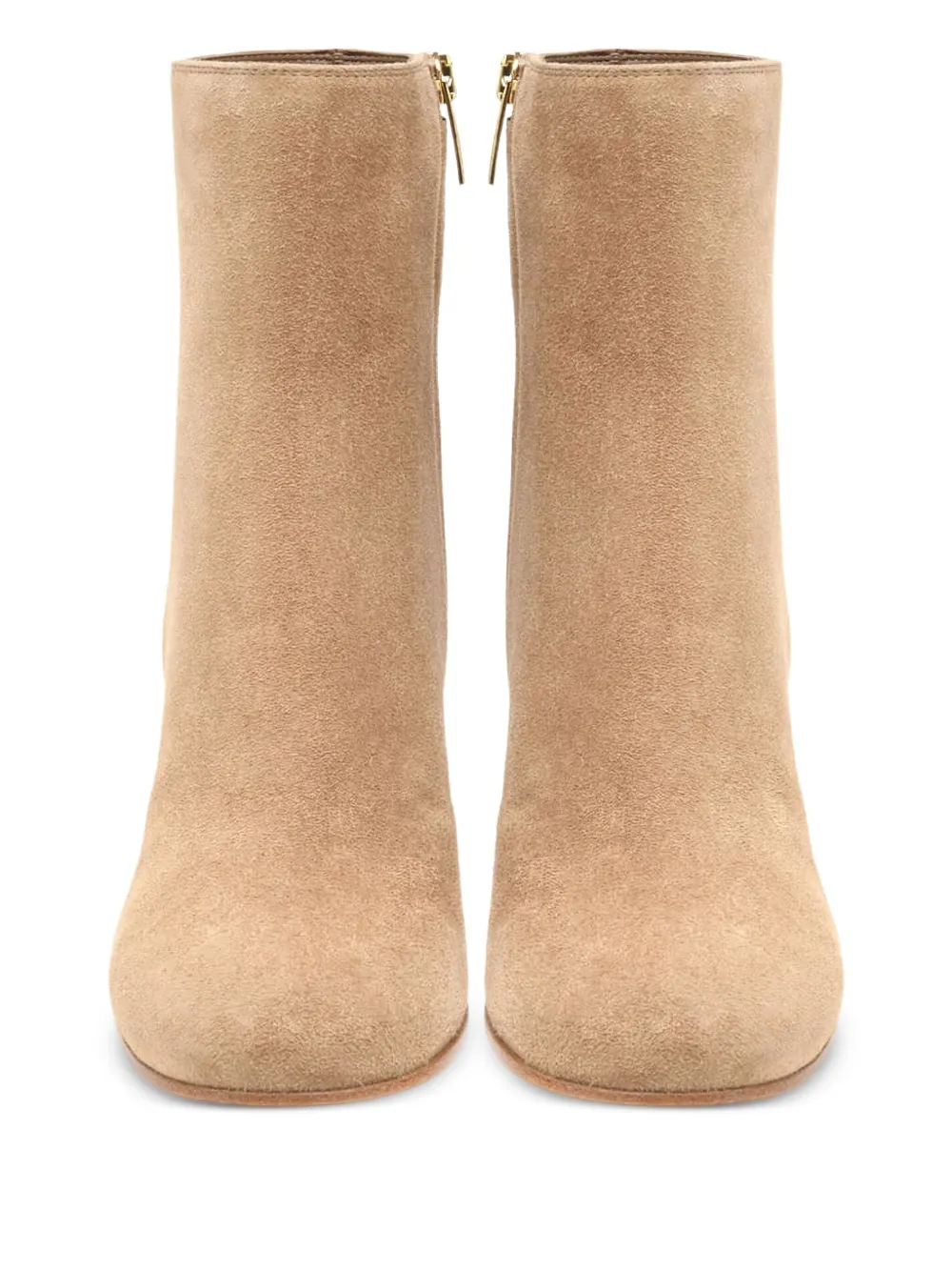 Gianvito Rossi Joelle 70mm su�de enkellaarzen met blokhak Bruin