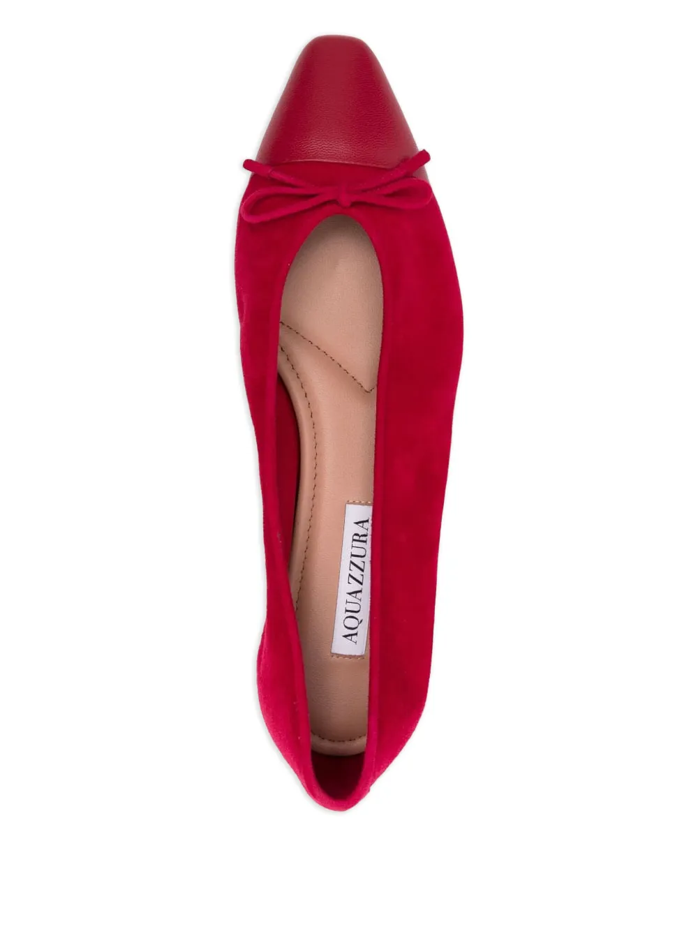 Aquazzura Ballerina's met strikdetail en kapneus Rood