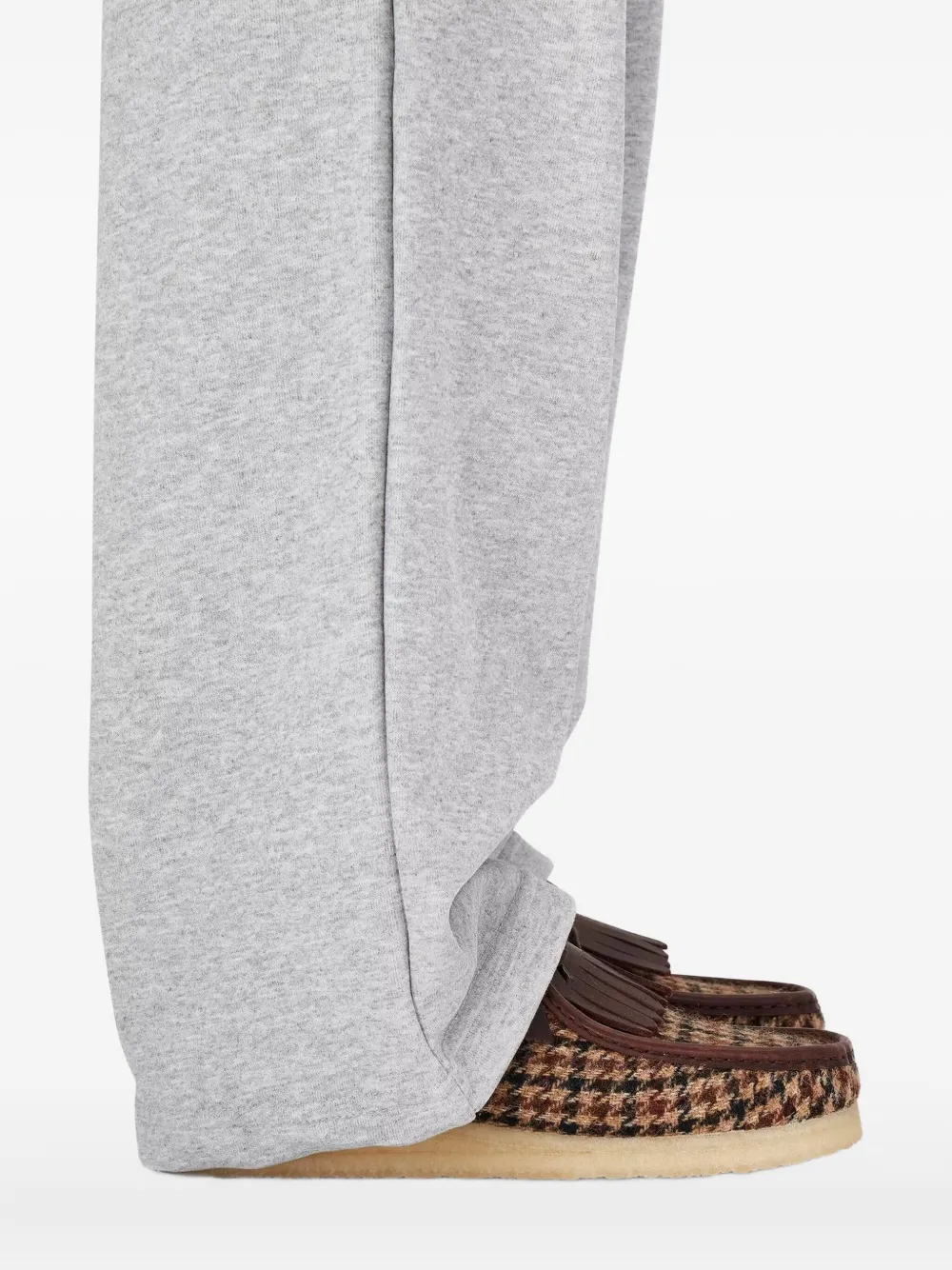 Clarks Originals tweed-pattern fringe boots Brown