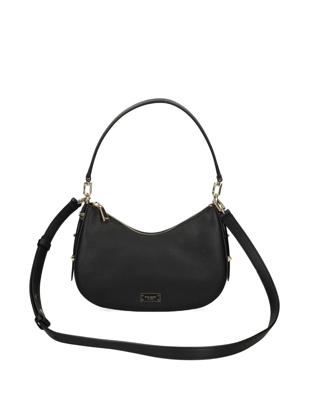 Kate Spade New York Liv Large Hobo Leather Shoulder Bag In Black