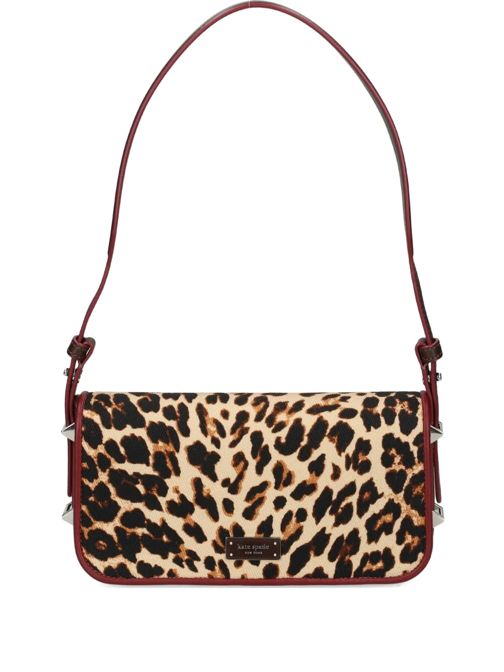 Kate Spade Liv Downtown Leopard-print Shoulder Bag In Brown