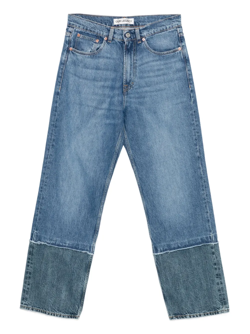 OUR LEGACY Third Cut contrast-hem jeans | Blue | Image 1