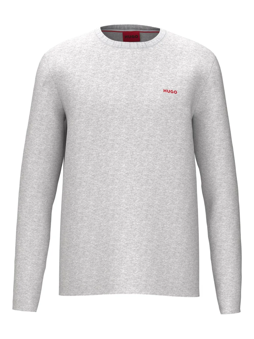 HUGO Camiseta mangas longas com logo | Cinza | Image 1