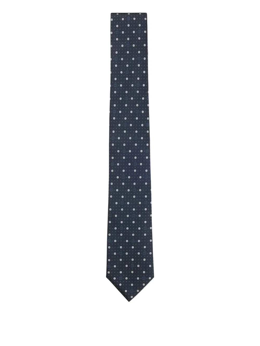 BOSS Gravata com monograma Double B | Azul | Image 1