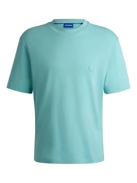 HUGO Camiseta de algodão com patch de logo