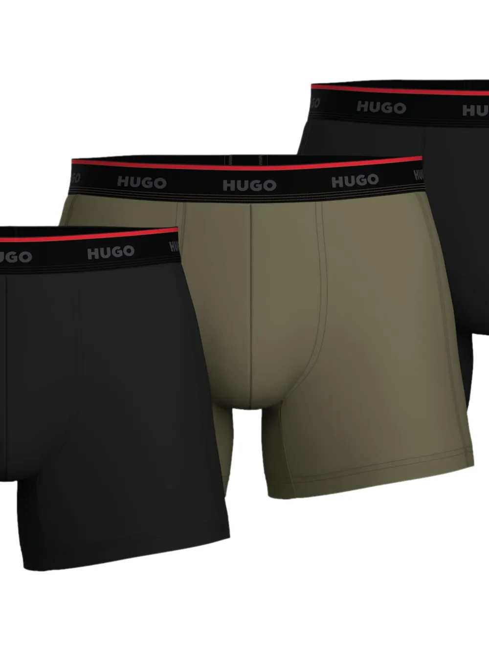 HUGO Kit 3 cuecas boxer de algodão stretch com logo no cós | Image 2