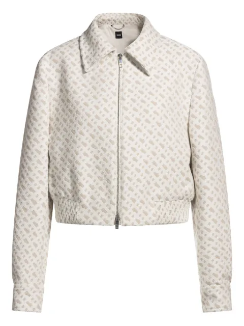 BOSS zip-up cropped jacket