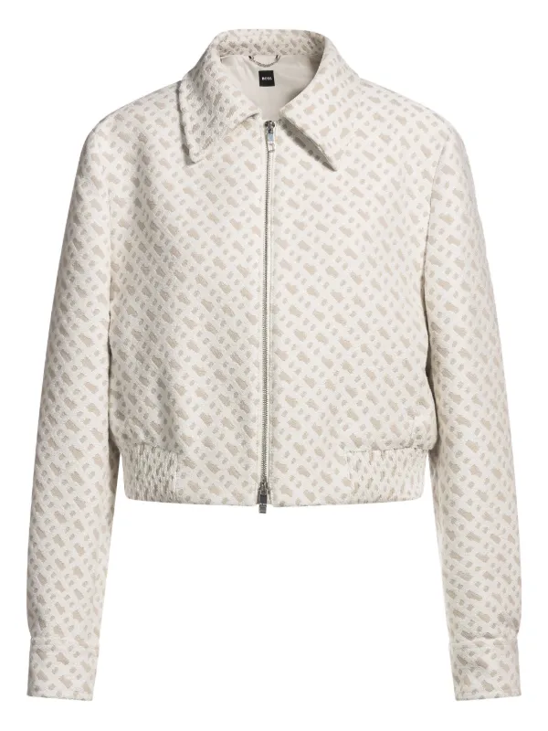 BOSS ボス クロップドジャケット BOSS - スリムフィット クロップドジャケット ストレッチファブリック