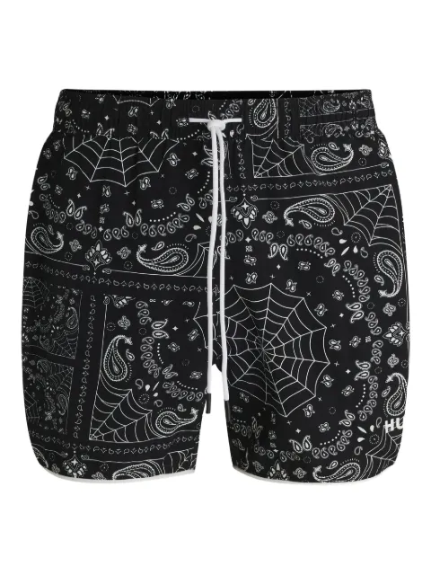 HUGO Bermuda de praia com estampa