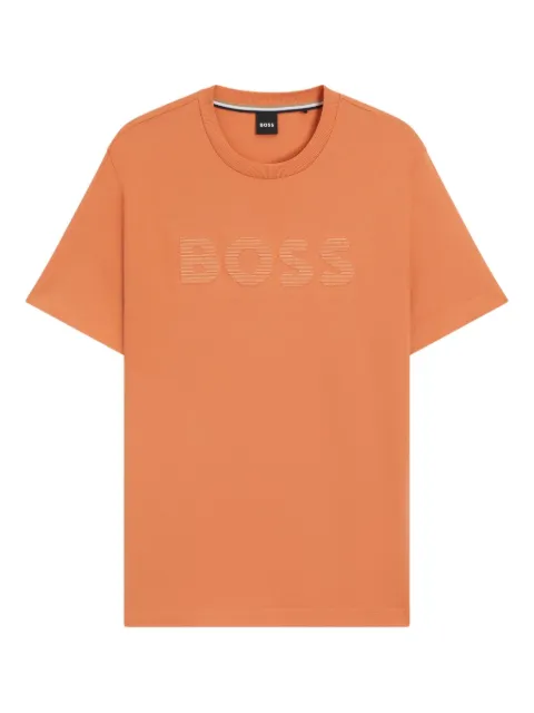 BOSS logo-embossed T-shirt