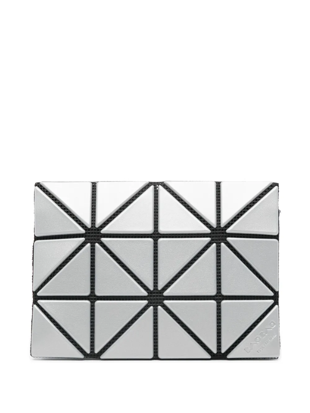 Bao Bao Issey Miyake Geometric-pattern Wallet In Silver