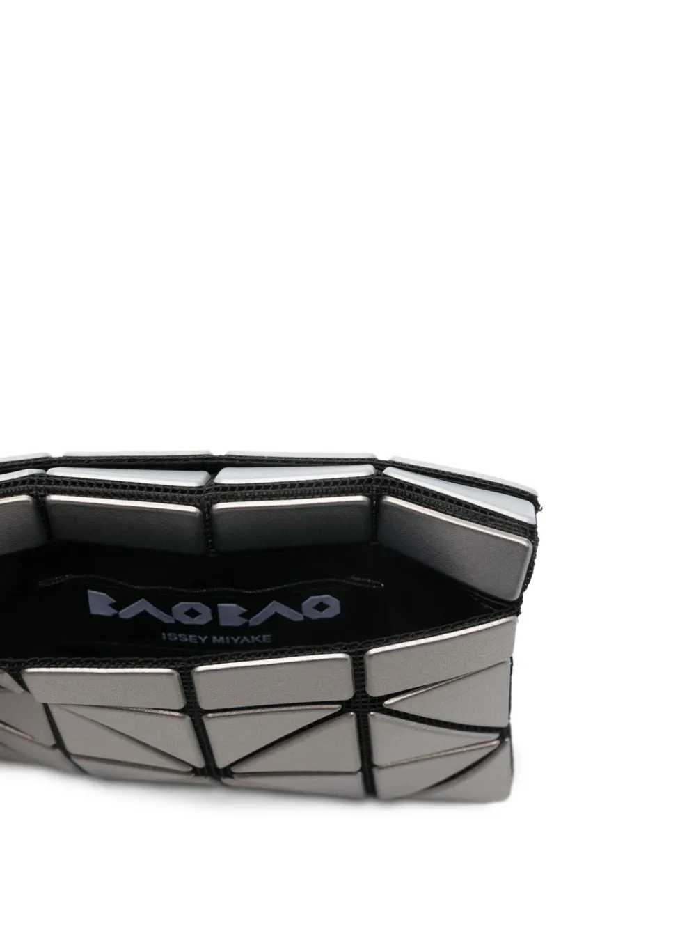 Bao Bao Issey Miyake Geometric-pattern Wallet In Metallic