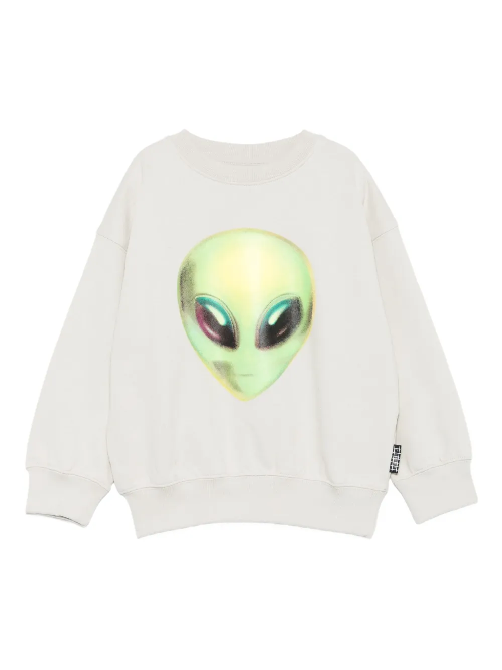 Molo Kids' Alien-face Sweatshirt In White