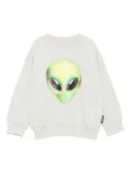 Molo alien-face sweatshirt - White