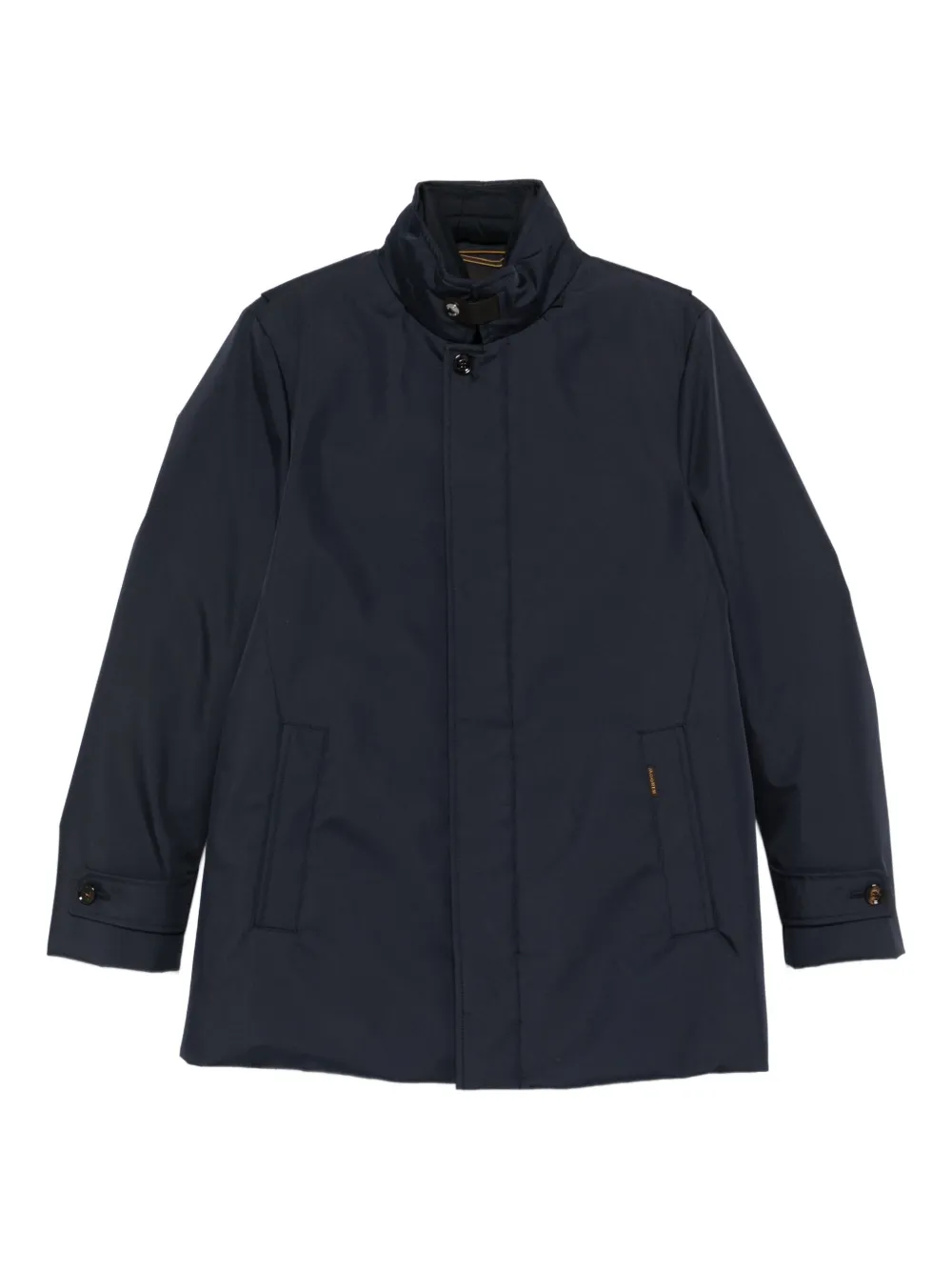 Moorer High-neck Buttoned Jacket In Blue