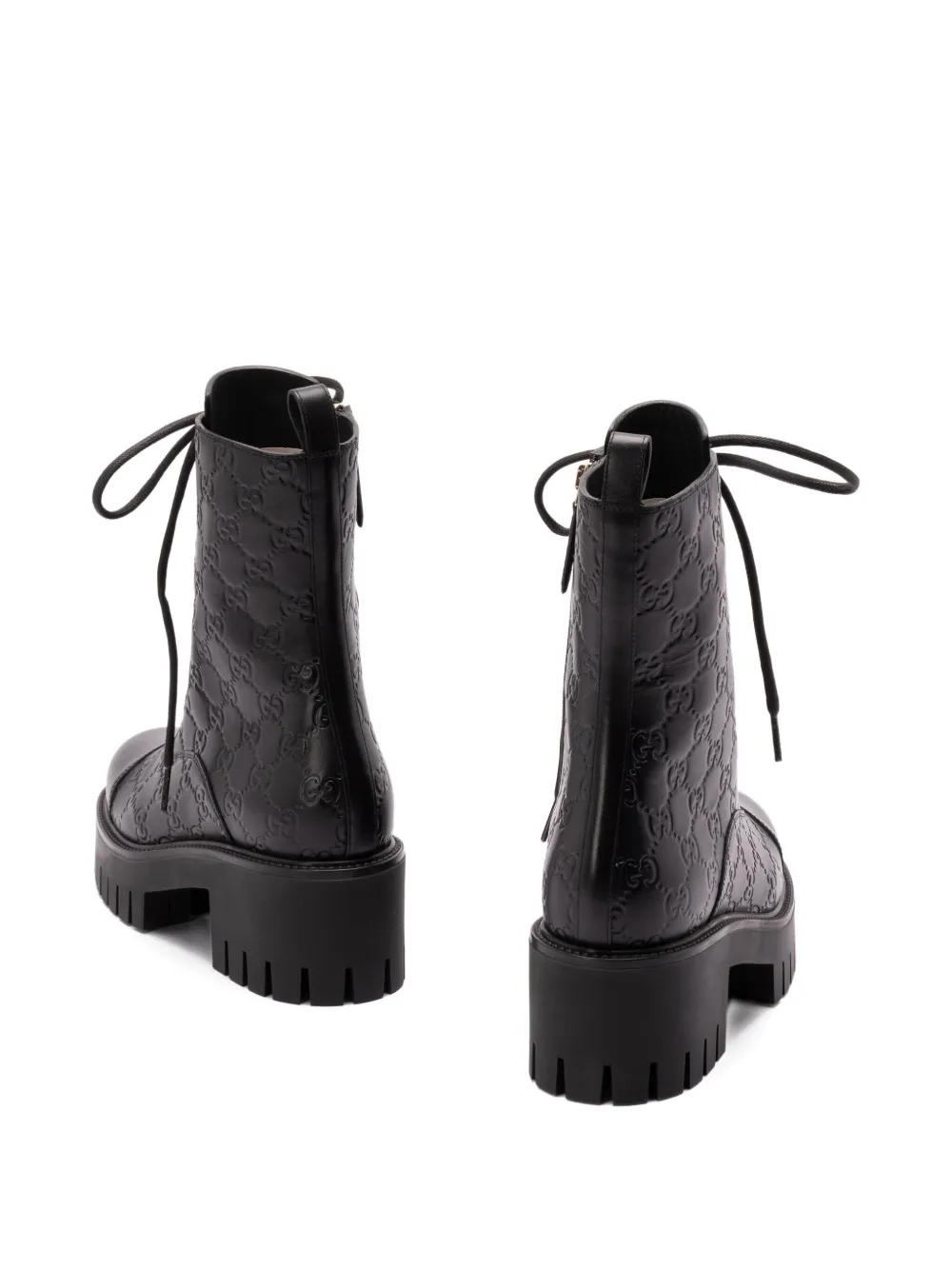 Gucci Veterlaarzen met GG-monogram Zwart